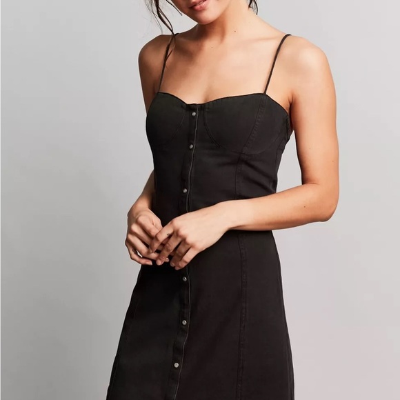 Calvin Klein Jeans Dresses & Skirts - Calvin Klein For UO Black Denim Button-Down Mini Dress Size M